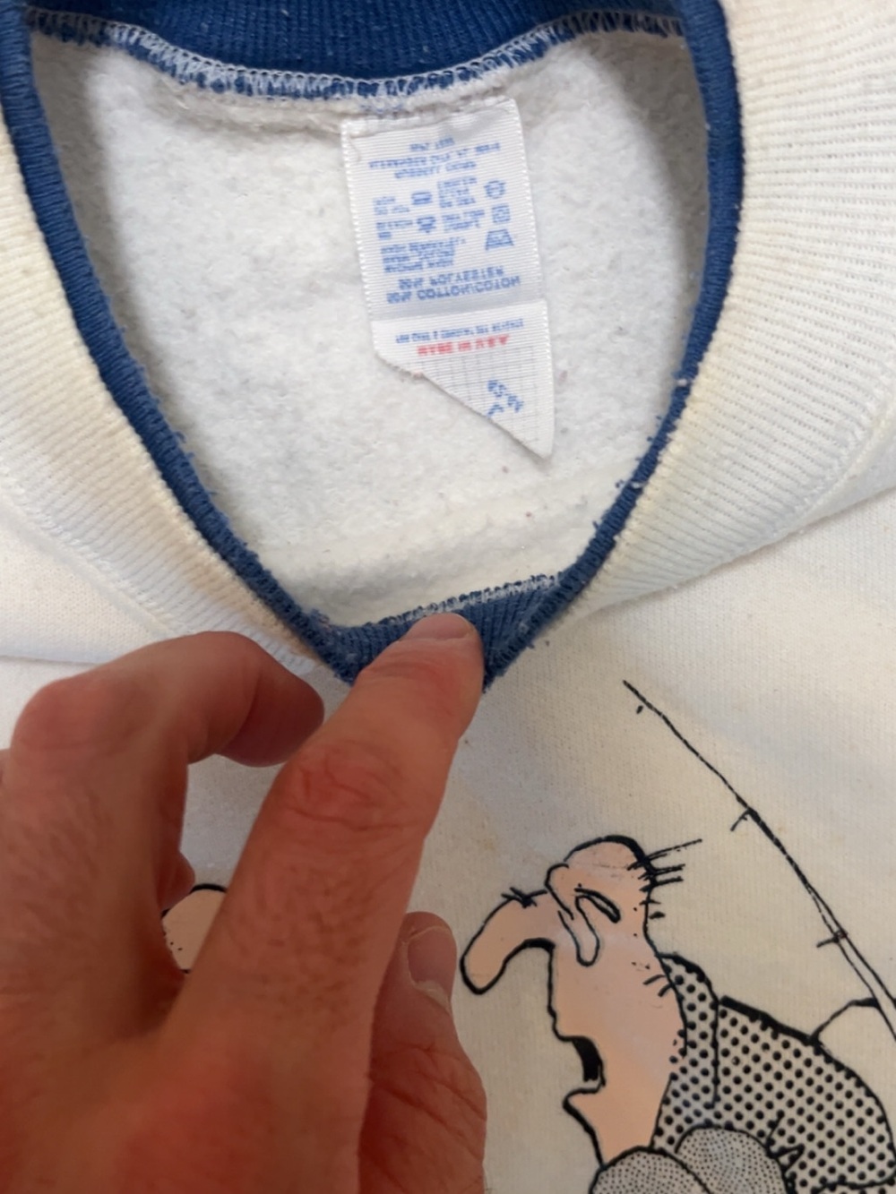 Vintage 80s Golf Themed Comic Made In USA Tag Mens Large White Crewneck - Picture 2 of 4